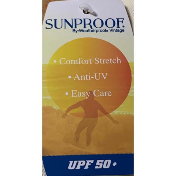 ORIGINAL WEATHERPROOF VINTAGE Men’s 1/4 Pull-Over UPF 50+ Antiq.White Size Large - Picture 13 of 15